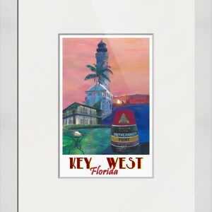 Key West Florida Southernmost Dreams Retro Travel Vintage Poster II - Limited Edition Fine Art Print