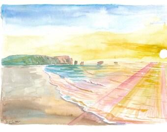 Olas de playa de la Costa Oeste en sueños de Nueva Zelanda - Impresión artística de edición limitada - Pintura original disponible