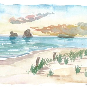 Wharariki Beach Waves New Zealand Dreams - Limited Edition Fine Art Print - Original Painting available