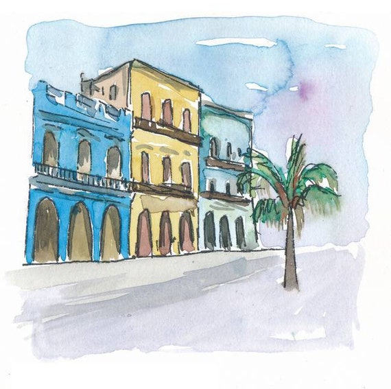 Cuba Havana Street Car Original Poster Print A4 *DISCOUNTED OFFERS* A3