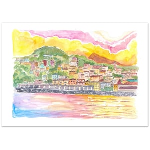 St. George&#39;s Grenada Caribbean Golden West Indies Morning - Limited Edition Fine Art Print - Original Painting available