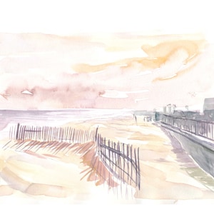 Rockaway Beach en Queens Nueva York - Impresión de bellas artes de edición limitada - Pintura original disponible
