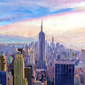 Wide Panorama of Manhattan with New Jersey and Brooklyn - Limited Edition Fine Art Print