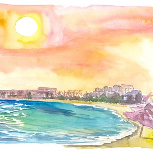 Sint Maarten Caribbean Vibes at Maho Beach - Limited Edition Fine Art Print - Original Painting available