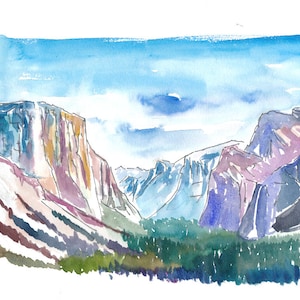USA National Park Yosemite El Capitan - Limited Edition Fine Art Print - Original Painting available