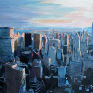 New York City - Manhattan Skyline in Warm Sunlight