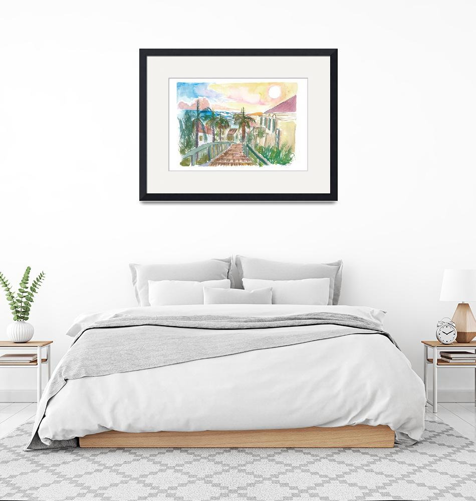 セント・トーマス島、ヴァージン諸島、シャーロット・アマリーの99段の階段ツアー - 限定版ファインアートプリント - 原画あり - Etsy 日本, image size:950x1000