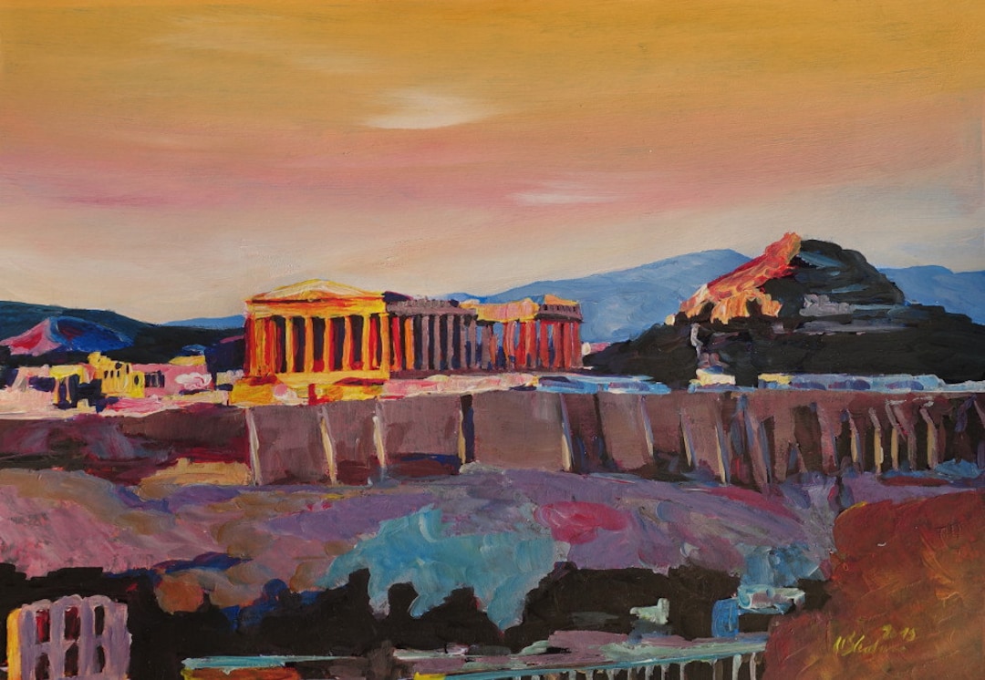 Athens Greece Acropolis at Sunset - Limited Edition Fine Art Print -  Original Available - Etsy, image size:1080x746