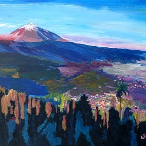 Teide Tenerife España Islas Canarias Vista Impresionante Valle de la Orotava