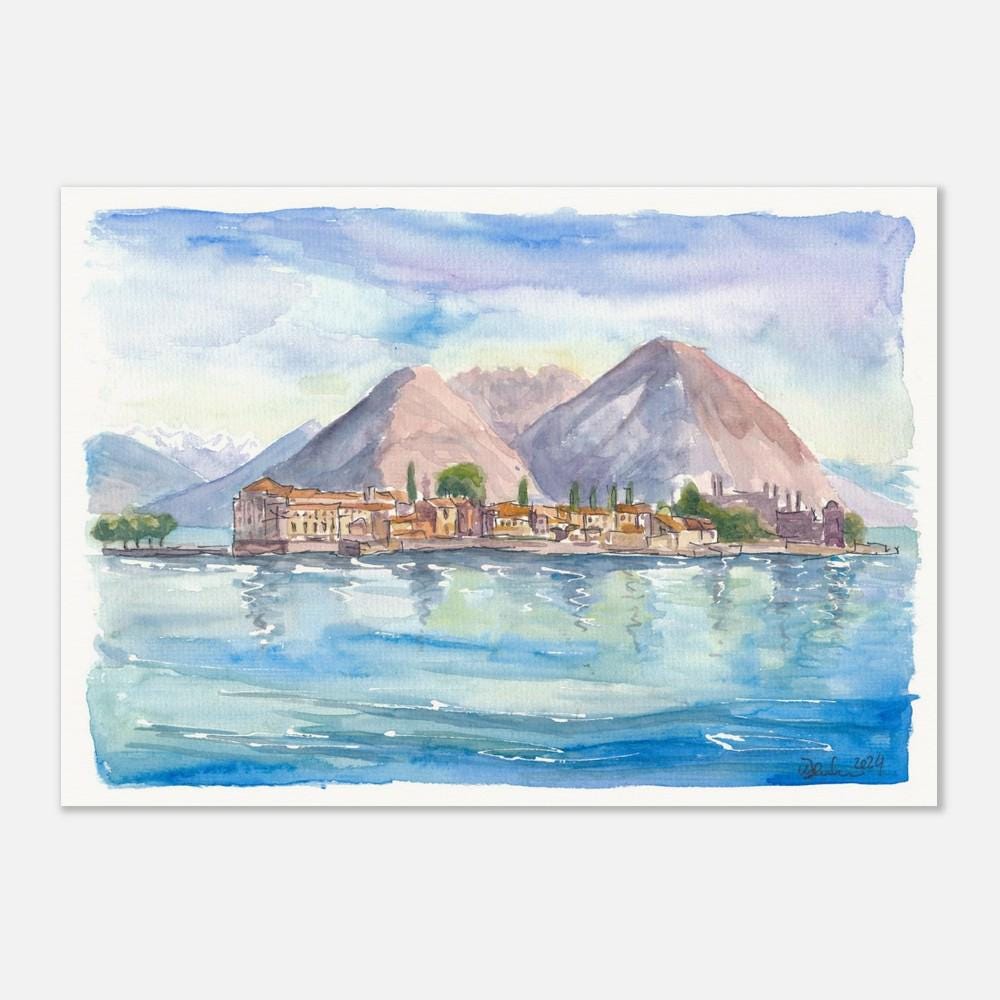 Lago Maggiore Borromean Islands - Isola Bella Scene From Lake