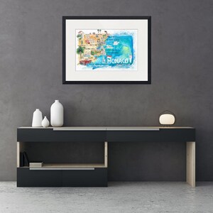 Monaco Monte Carlo Illustrated Map With Landmarks and Highlights - Fine ...