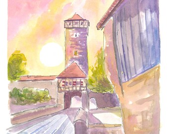 Rothenburg ob der Tauber Röder Gate Sunset: Limited Edition Art Print