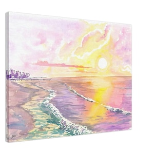 Morgen und Sonnenaufgang am Strand am Mittelmeer - Limited Edition Fine Art Print