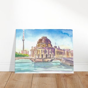 Berlin Germany Museum Island with Spree River - Limited Edition Fine Art Print - Original Painting available