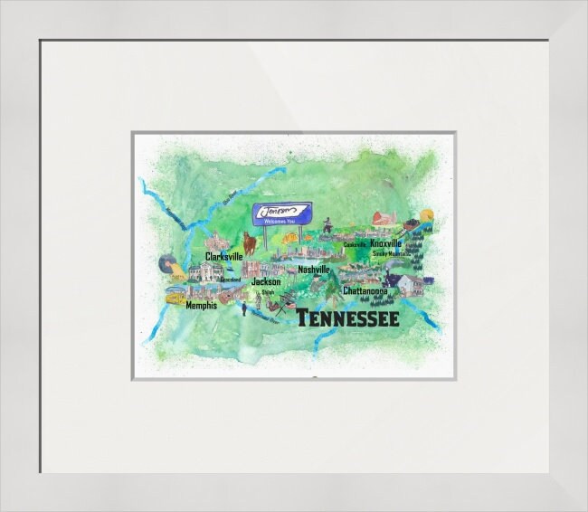 Magnete Da Collezione FMC Con Mappa Del Tennessee E Punti Di Riferimento – Souvenir In Resina PVC, 3D, Per Frigorifero