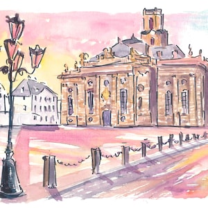 Iconic View of Ludwigskirche in Saarbrücken Germany  - Limited Edition Fine Art Print
