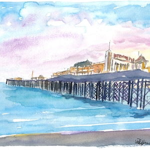 Brighton Pier at Sunrise - Limited Edition Fine Art Print - Original Painting available