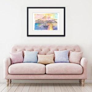 Porto Portugal Old City with Ponte Luís I and Sunset - Limited Edition Fine Art Print - Original Painting available image 9