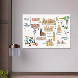 Münster Germany Illustrations with Travel Plans Highlights and Memories