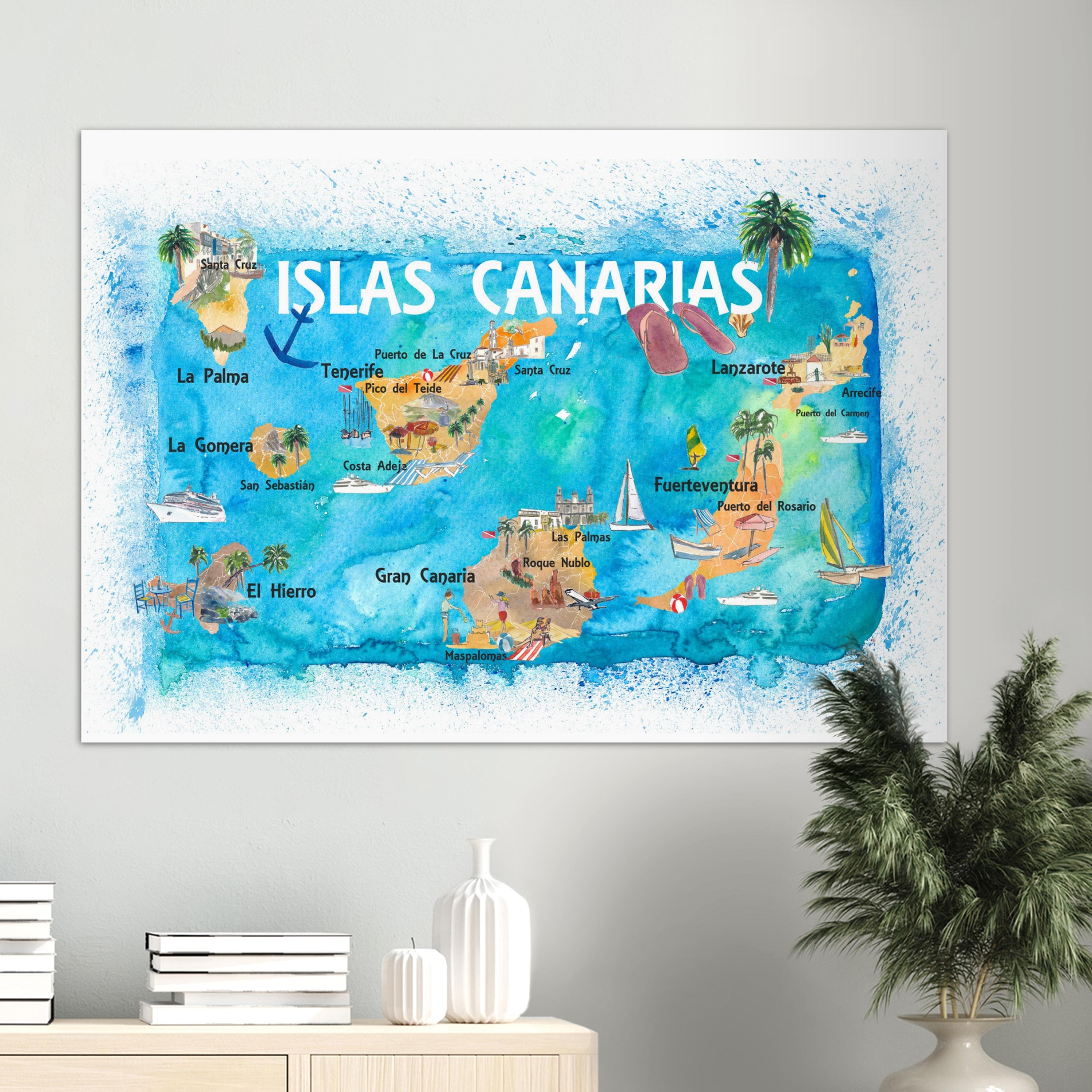 Mapa de las Islas Canarias: Mapa geográfico y guía interactiva