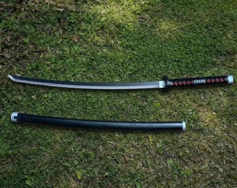 Tanjiro Nichirin Katana Replica: Demon Slayer Anime Cosplay Prop Sword