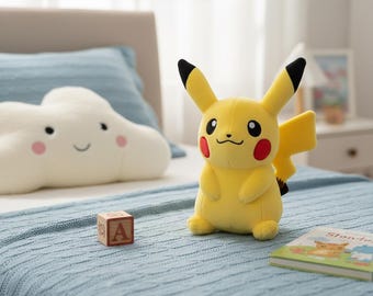 Pikachu Plush Toy | Soft Anime Character Cuddly Companion (8 inches)