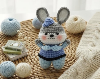 Handmade Crochet Bunny Plushie | Amigurumi Rabbit Toy for Nursery | Soft Baby Shower Gift Decoration