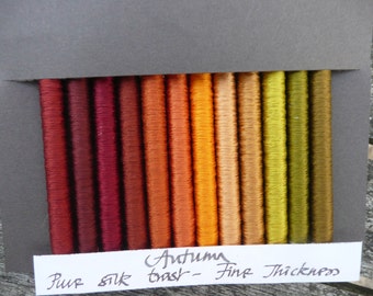 MULBERRY SILKS Silk Topic Autumn - 12 x 15 metres Fine silk thread