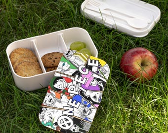 One Piece Character Collage Bento Lunch Box | Anime Pirate Straw Hat Crew