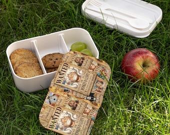 One Piece Wanted Poster Bento Lunch Box | Anime Pirate Straw Hat Crew