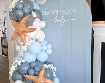 DIY Balloon Garland Kit | Sea You Soon Baby Shower Arch Decorations (8ft)