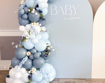Custom Vinyl Decal: Personalized Party Sign Baby Shower decal Baby in Bloom