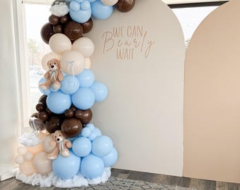 Custom Vinyl Decal: Personalized Party Sign Baby Shower decal We can Bearly Wait