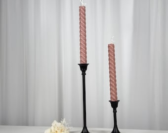 Pastel Dream Twisted Taper Candles | Sculptural Tapers | Soy & Beeswax | Handmade Decorative Candles | Wedding Table Decor