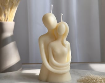 Romantic Couple Candle | Abstract Soy Candle | Sculpture Candle | Minimalist Wedding Gift | Modern Home Decor | Handmade Soy Wax