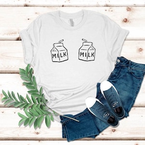 Milk Cartons Breastfeeding Mom Shirt - Funny Nursing T-shirt