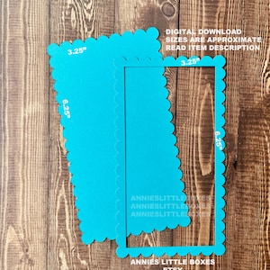 Mini Slimline sized Scallop rectangle and frame
