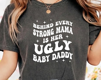 Behind Every Strong Mama PNG | Retro Groovy Design (Digital Download)