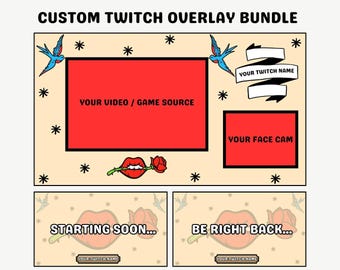 Traditionelles Tattoo Flash Art Overlay Paket | Edgy Gamer Bildschirme (Digitaler Download)