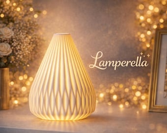 Modern Ceramic Table Lamp | Minimalist Bedside Night Lamp | Sculptural Ambient Lighting | White Desk Lamp Home Decor Bedroom Living Room