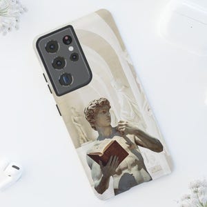 Custodia per telefono con stampa personalizzata di Michelangelo David, compatibile con iPhone, Samsung e Google.
