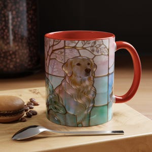 Golden Retriever Stained Glass Ceramic Mug 11oz image 12