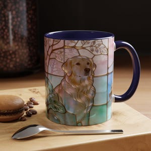 Golden Retriever Stained Glass Ceramic Mug 11oz image 13