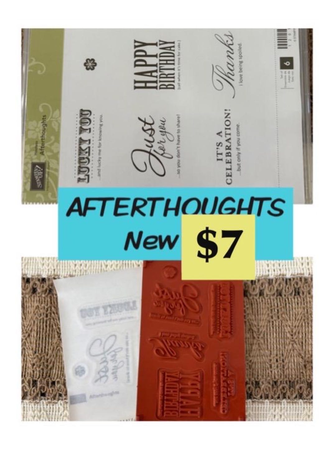 AFTERTHOUGHTS- NEW Rubber Stamp Set - Etsy