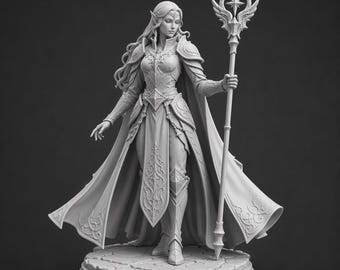 Week 4: Elf Adventurers – 13 Class Miniatures (Female) | 32mm Scale | Fantasy RPG Characters for DnD & Tabletop