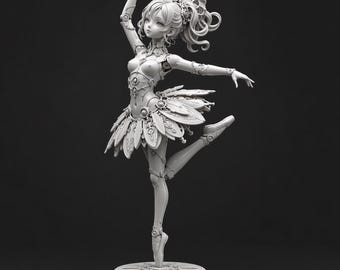 The Courtesan | Large 100mm Resin Figure | Clockwork Dancer Sculpture for Painters