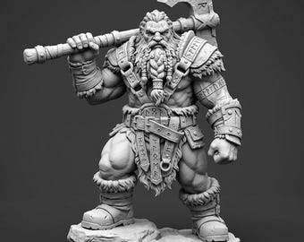 Week 3: Dwarf Adventurers Set – 32mm Resin Miniatures | Unpainted D&D Compatible Fantasy Minis | Warrior, Bard, Cleric, Caster