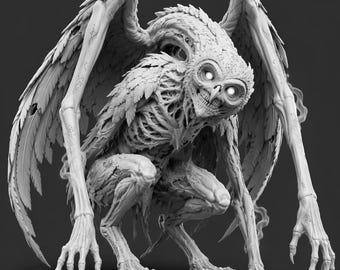 Wooguple Horror Set – Undead Owl Monsters (50mm Resin Miniatures)