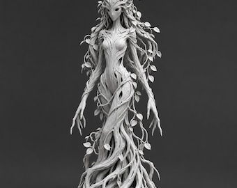 Forest Horror Monster Pack 1 – Bramble Wolf, Dryad, Moss Goblin, Briar Stag, Sporeling Creeper | 50mm Resin Miniatures for DnD & TTRPG