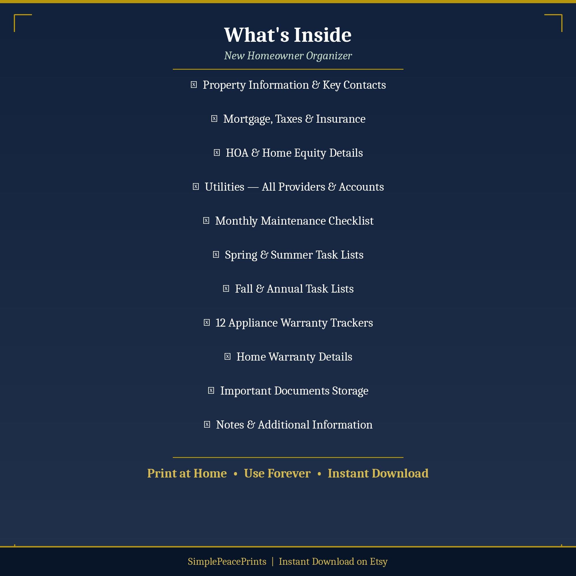 New Homeowner Organizer Printable | Home Buyer Guide | Mortgage Tracker ...